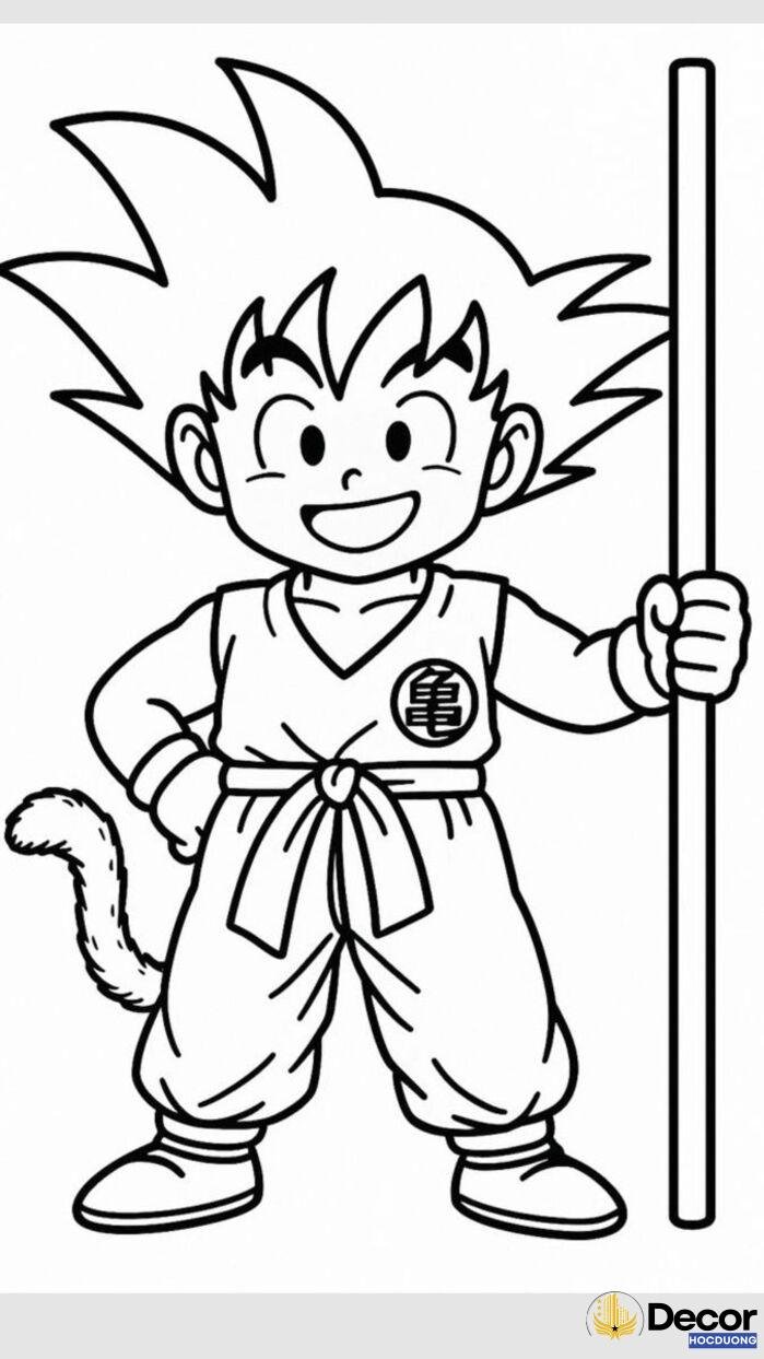 hình tô màu songoku đẹp mắt