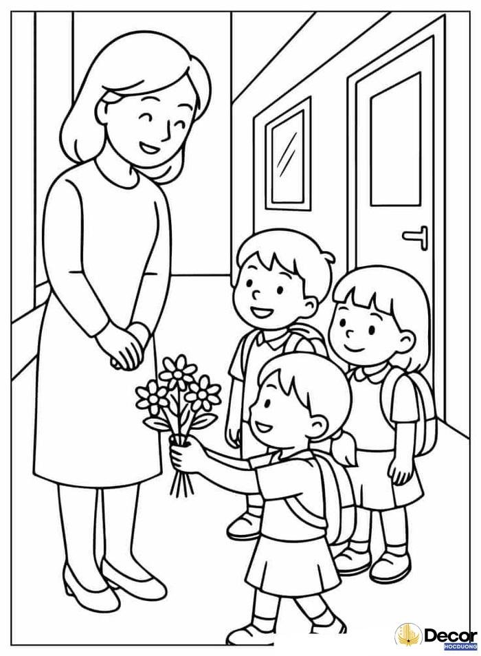 hình tô màu tặng thầy cô