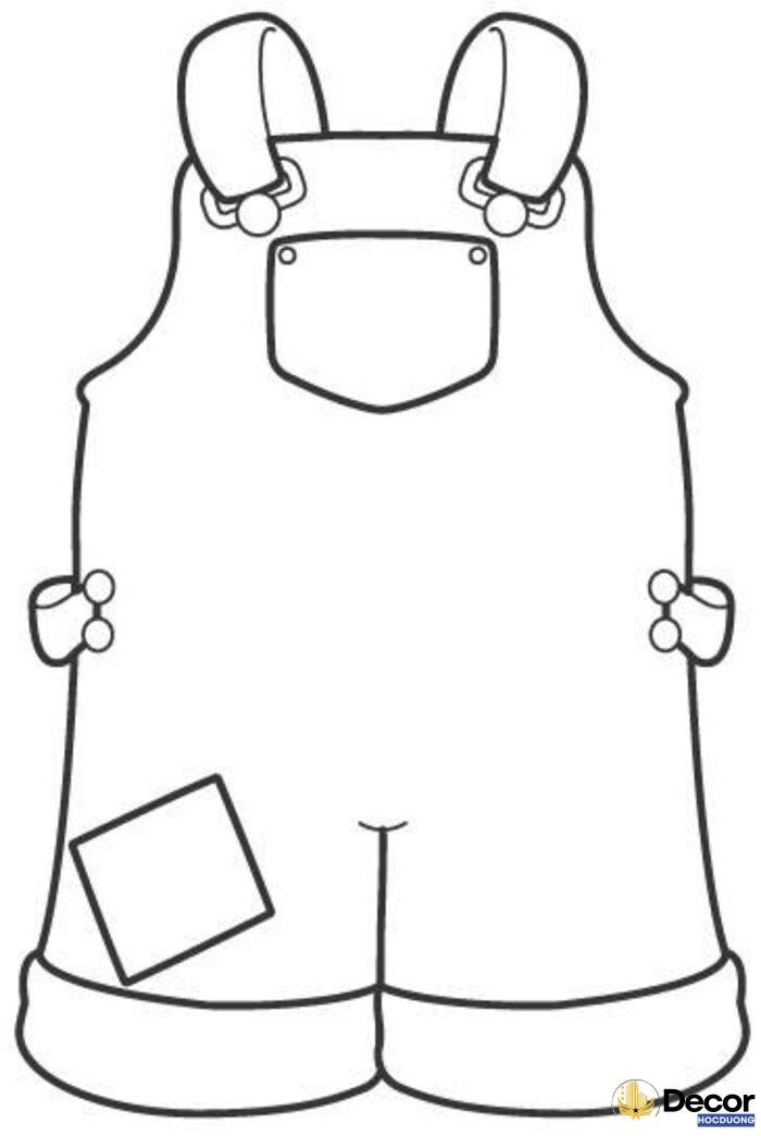 hình tô màu trang phục cute