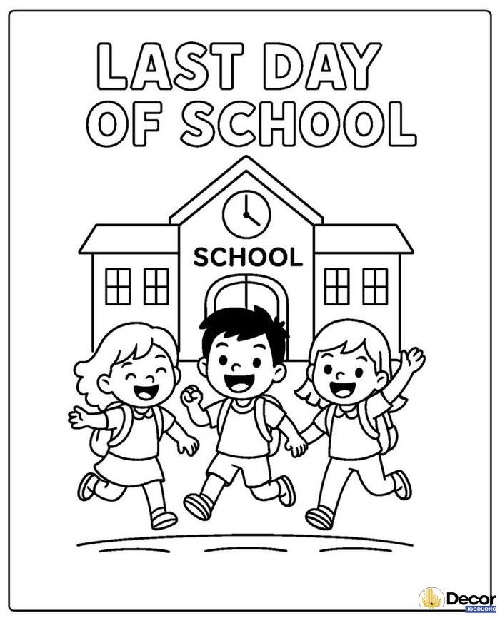 hình tô màu trường mầm non cho bé