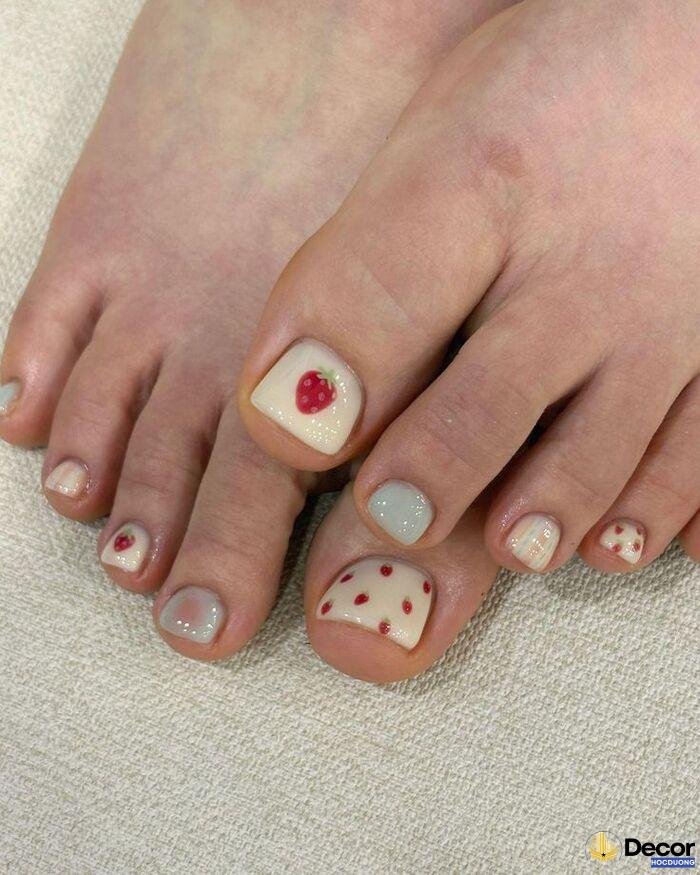 nail chân cute đáng yêu