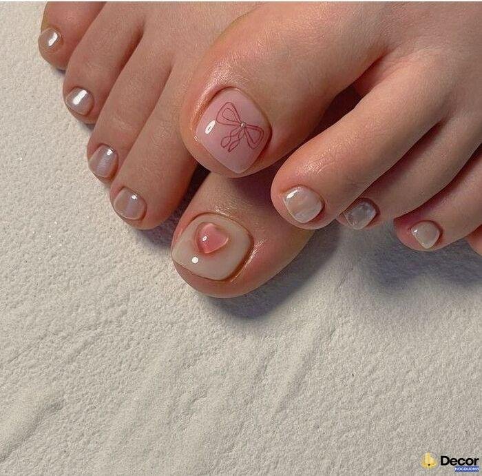 nail chân màu sắc cute