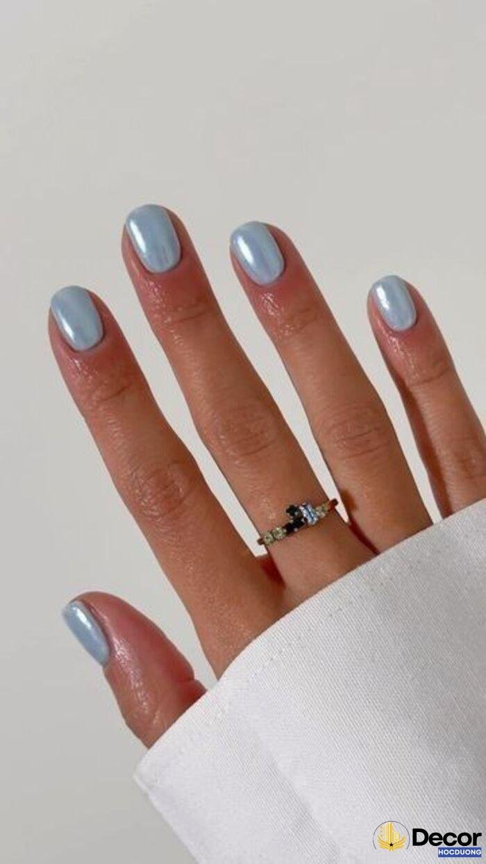 nail cho da ngăm đơn giản