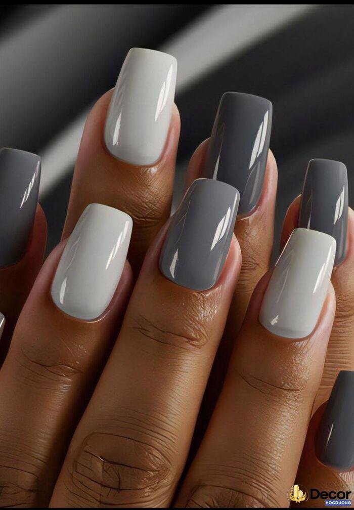 nail cho da ngăm màu nude