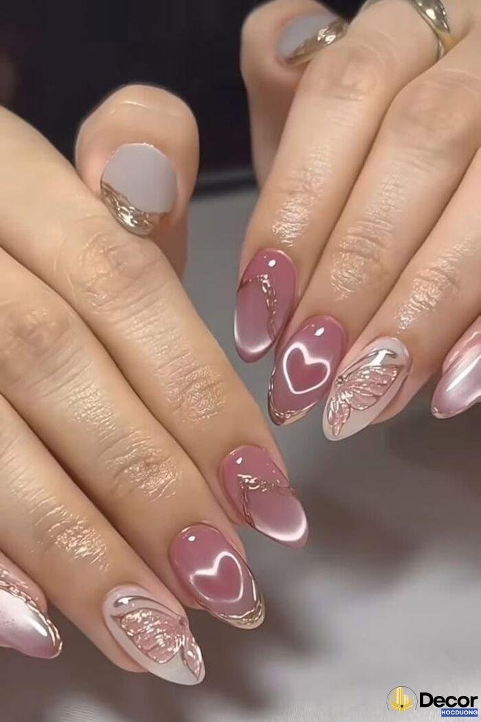 nail cô dâu bling bling