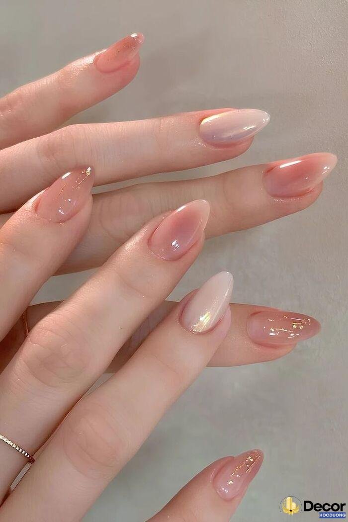nail cô dâu tone hồng
