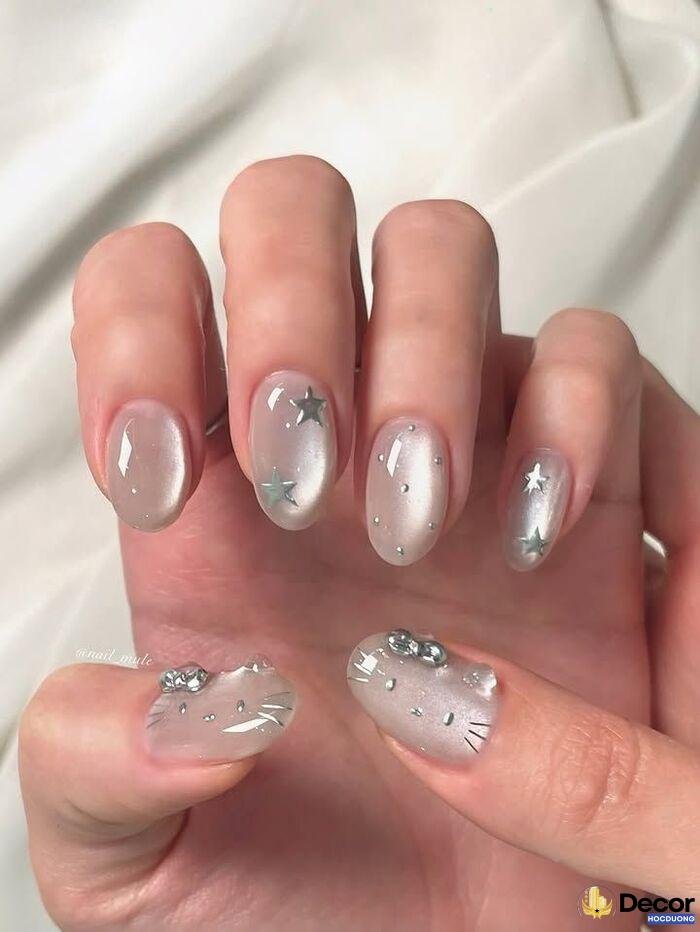 nail dễ thương mắt mèo siêu xinh
