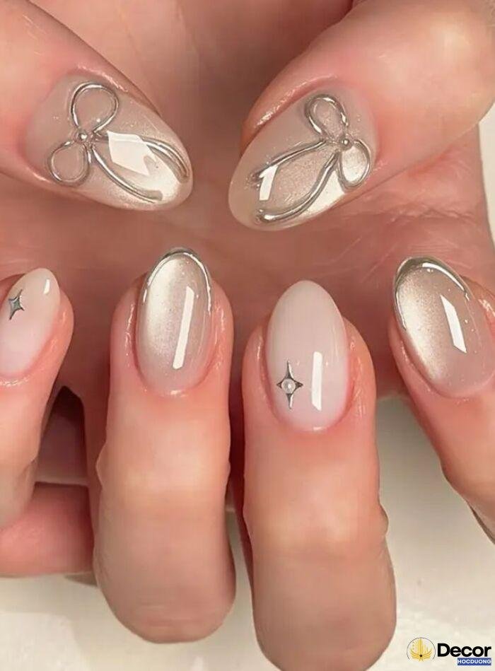 nail dễ thương mắt mèo xinh