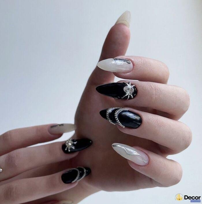 nail đen trắng thiết kế
