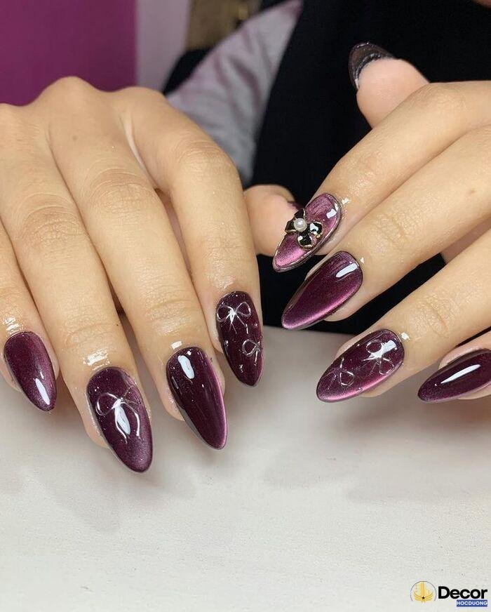 nail designs tone tím