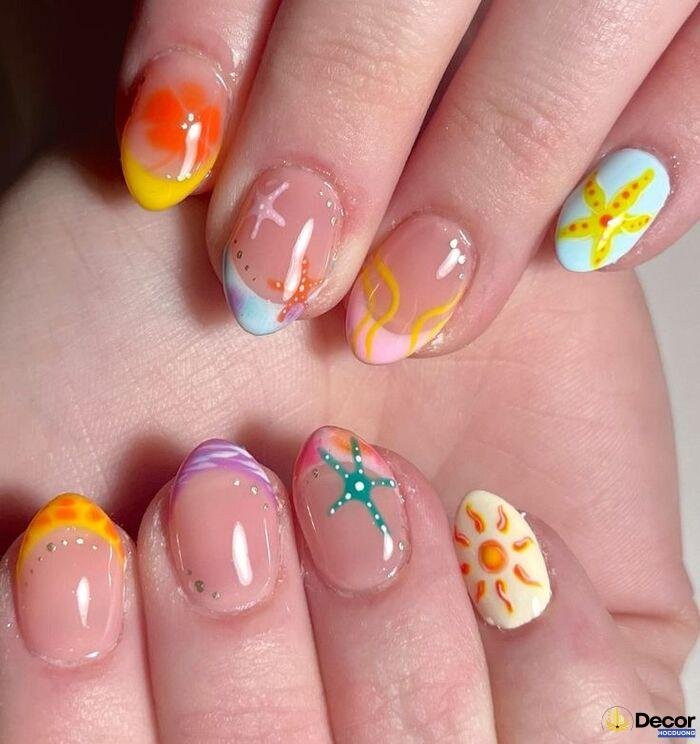 nail đi biển cute xinh xỉu
