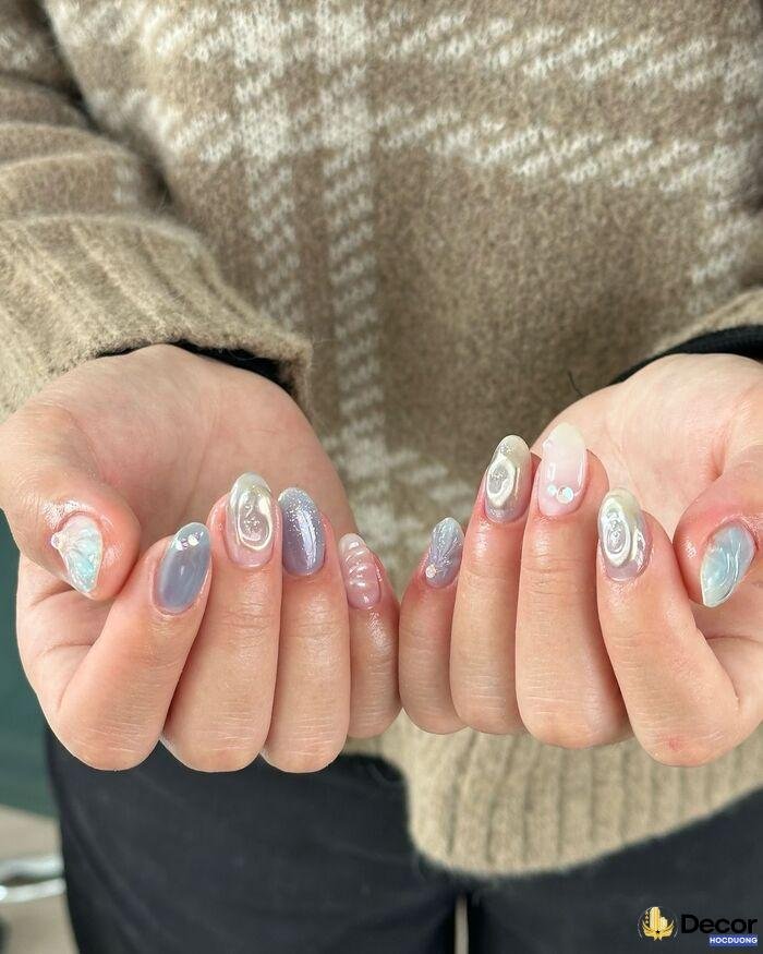 nail đi biển đẹp lấp lánh