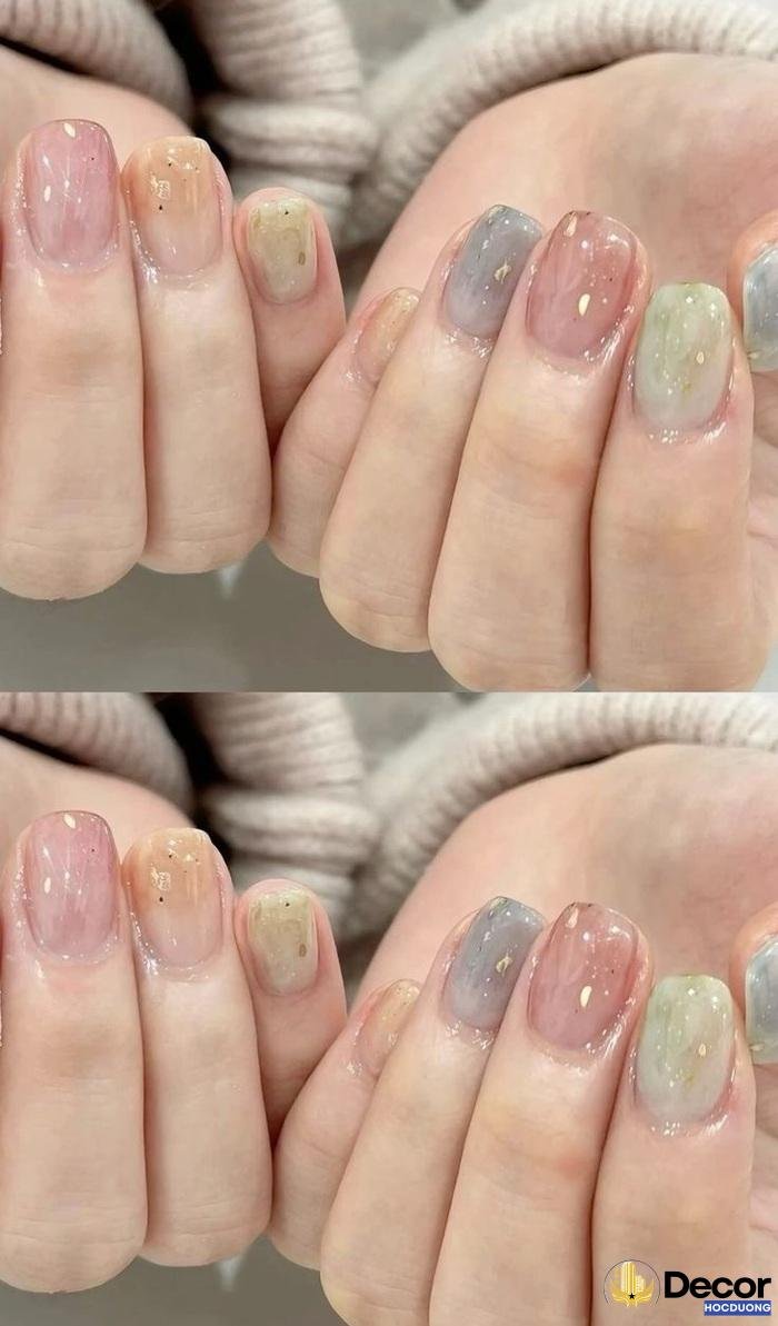 nail đi biển màu sắc đơn giản