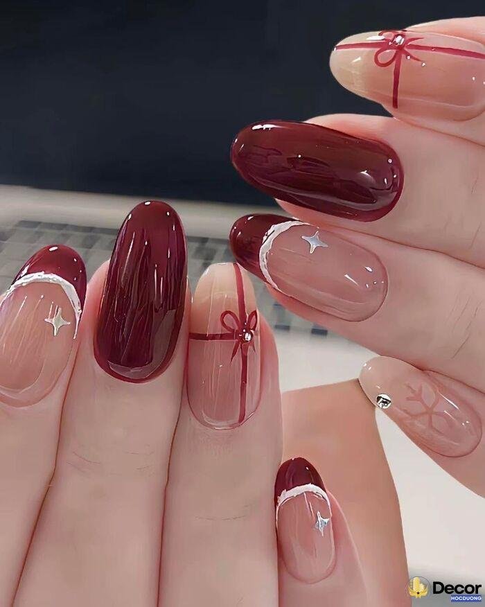 nail đỏ dáng dài