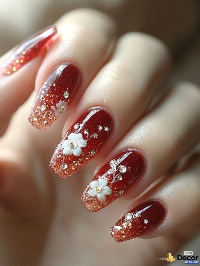nail đỏ đô