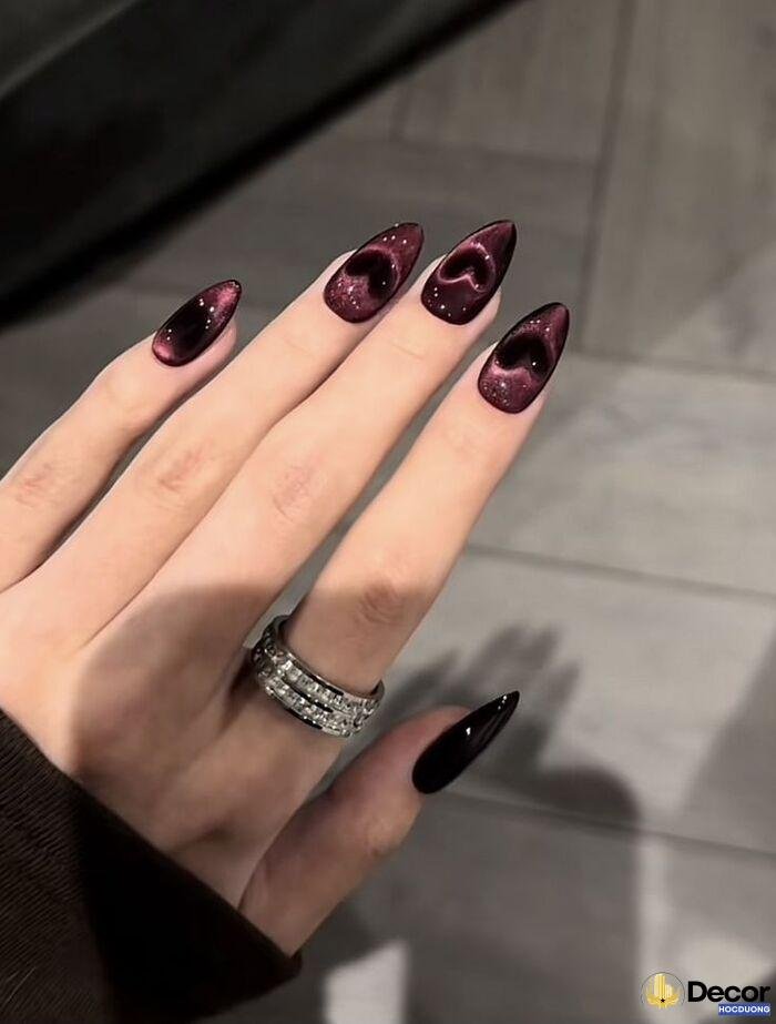 nail đỏ móng dài chất