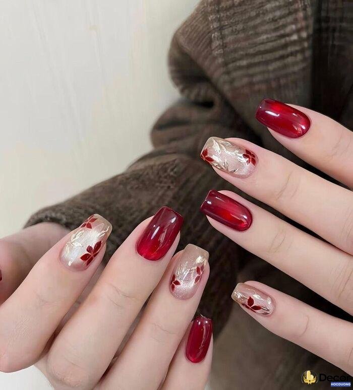 nail đỏ tươi