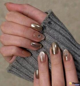 nail đơn giản mắt mèo