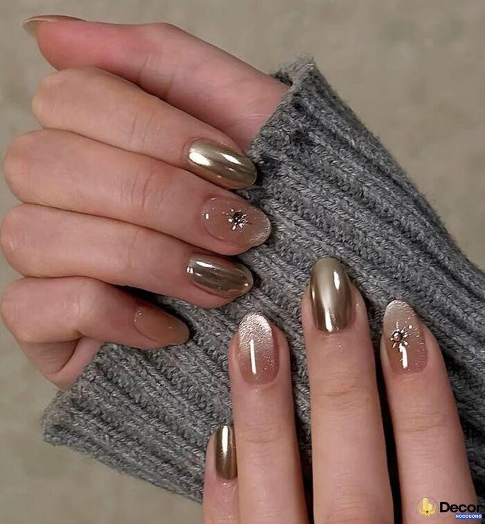 nail đơn giản mắt mèo