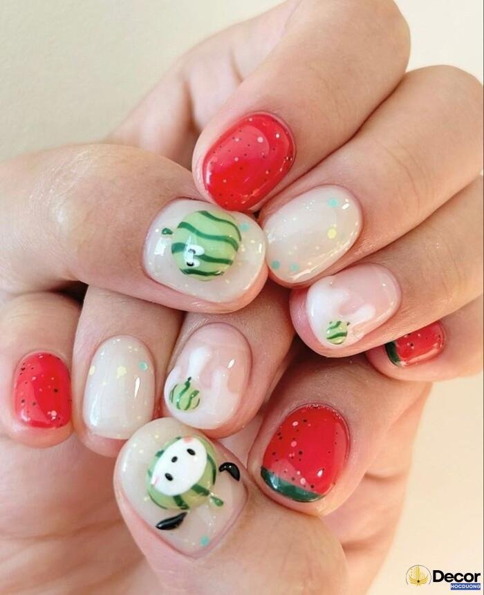nail dưa hấu siêu đáng yêu