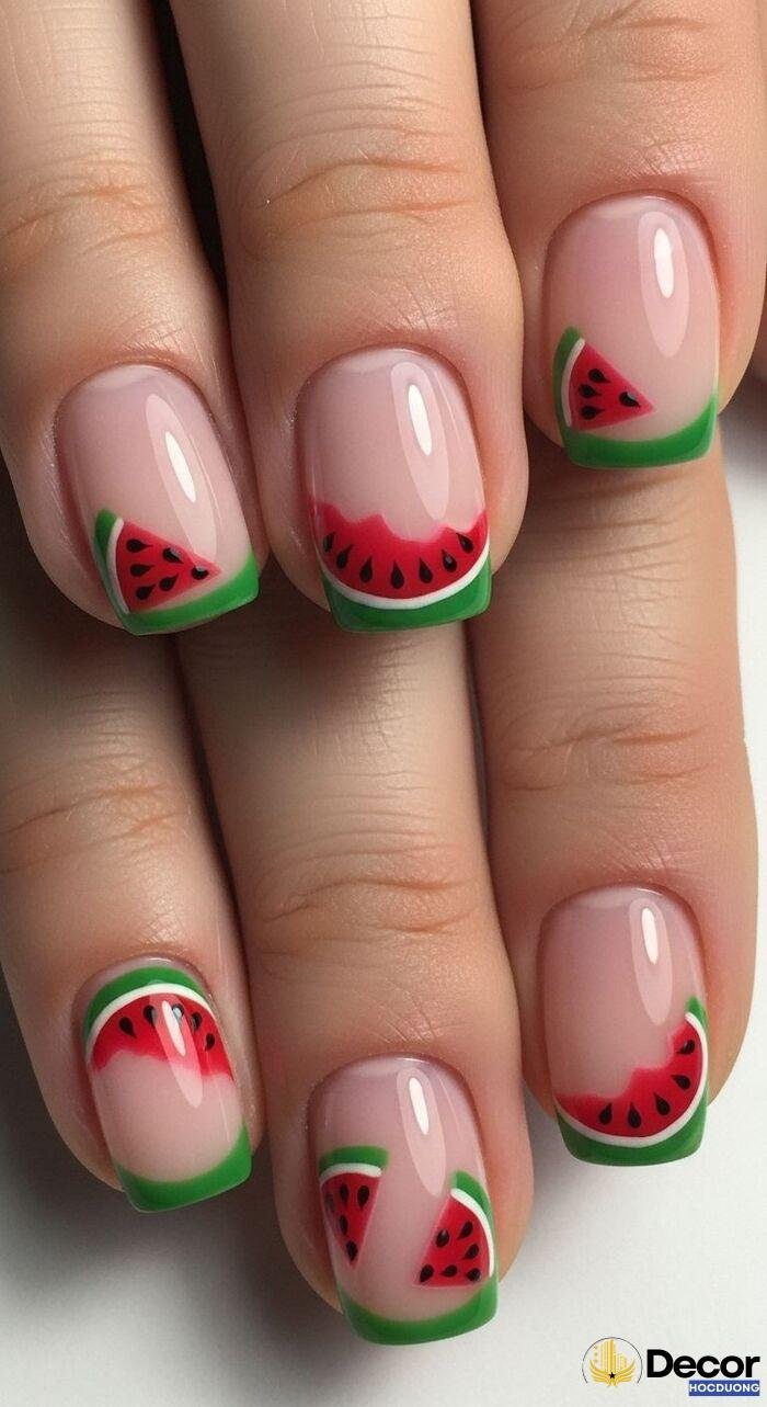 nail dưa hấu xinh