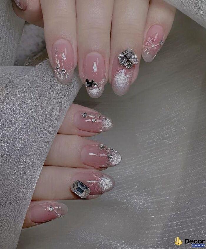 nail gắn đá ánh kim