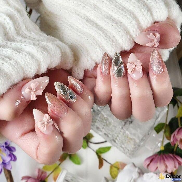 nail gắn đá phong cách hàn