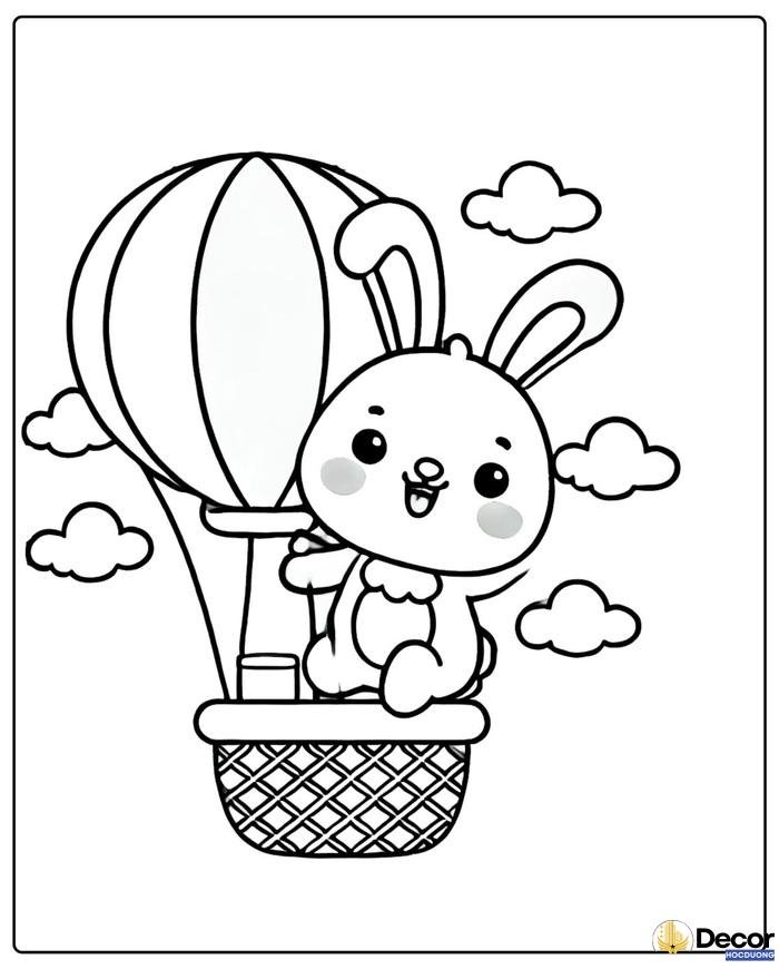 thỏ tô màu sáng tạo