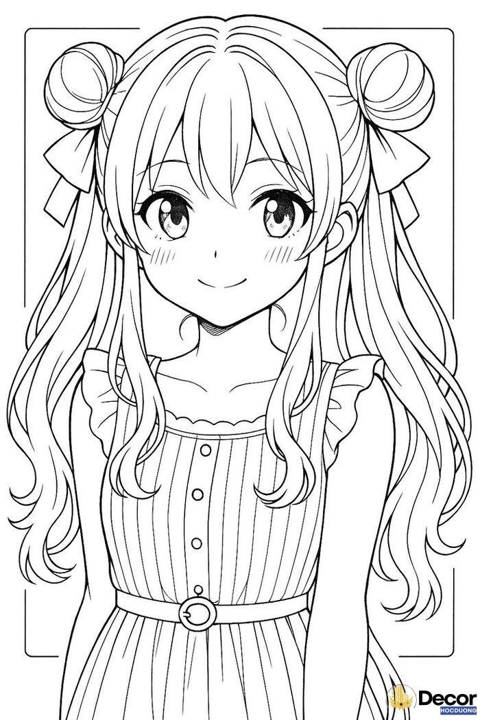 tô màu anime đáng yêu