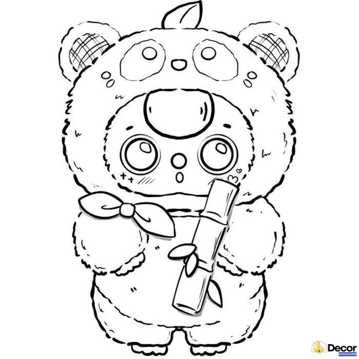 tô màu baby three dễ tô