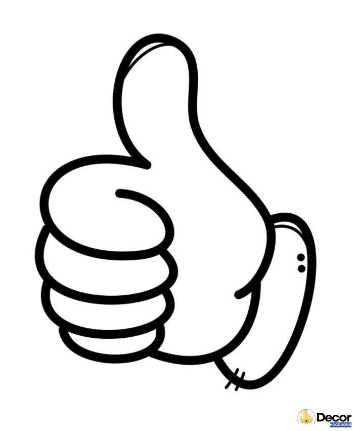 tô màu bàn tay đơn giản cho bé