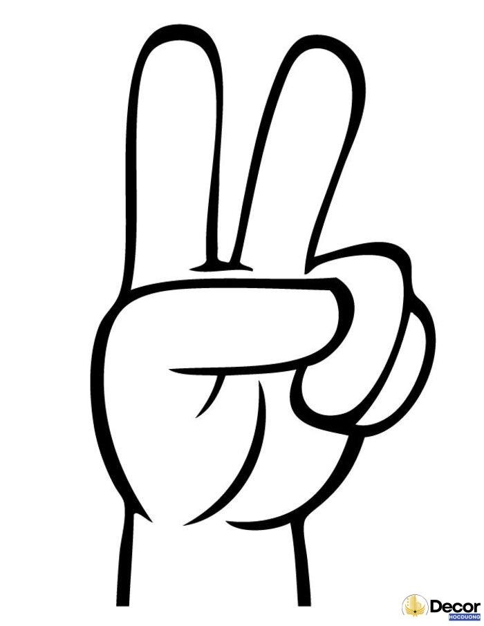 tô màu bàn tay hoạt hình