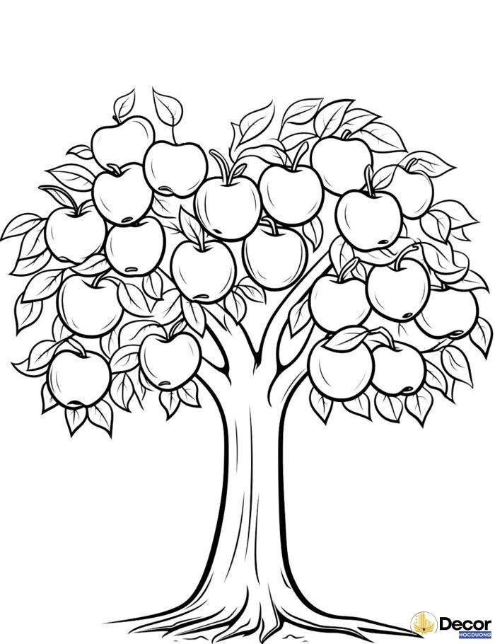 tô màu cây xanh đẹp