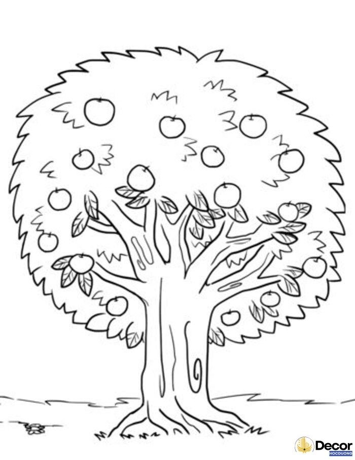 tô màu cây xanh mầm non