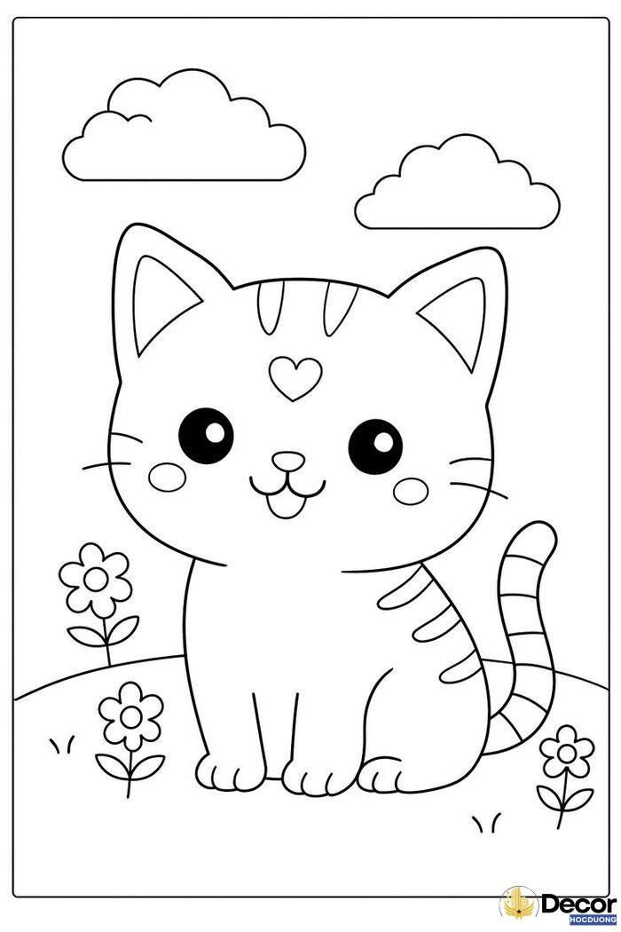 tô màu mèo cực dễ