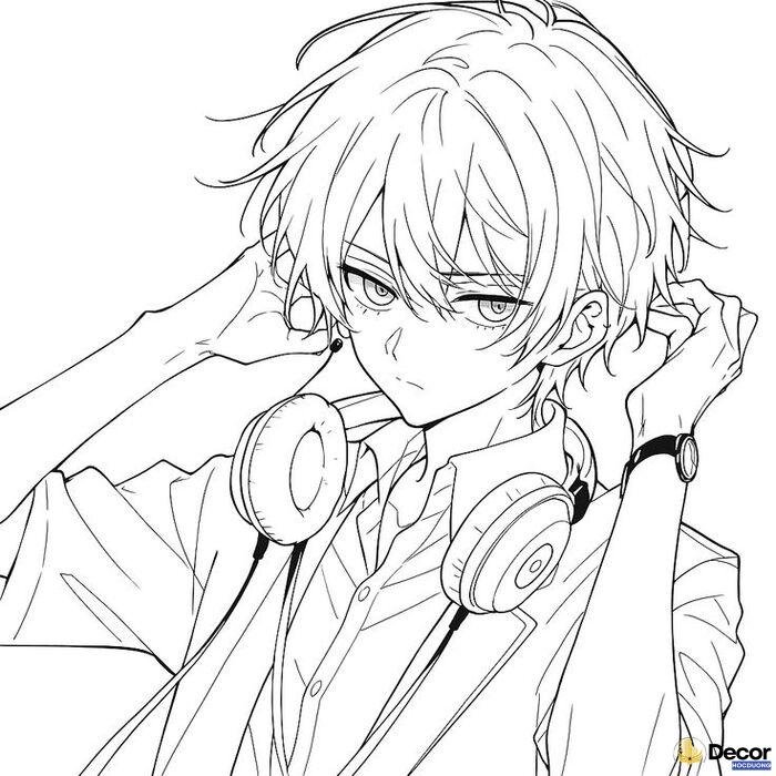 trang tô màu anime kawaii