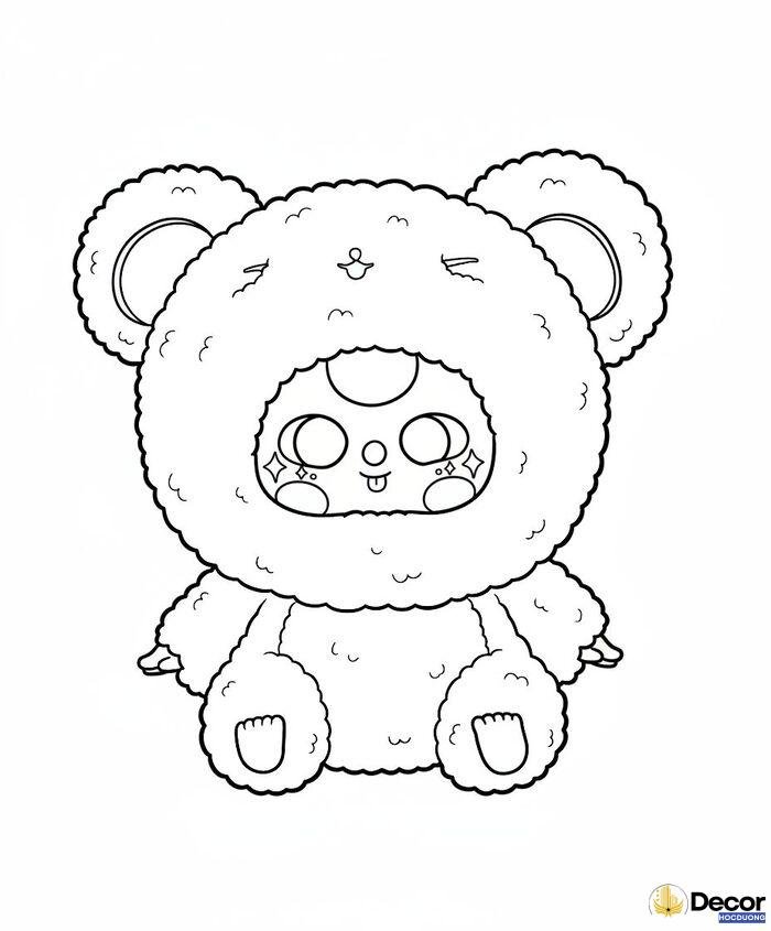 trang tô màu baby three đẹp