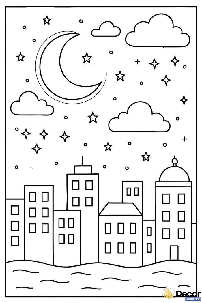 trang tô màu cho bé 6 tuổi dễ tô