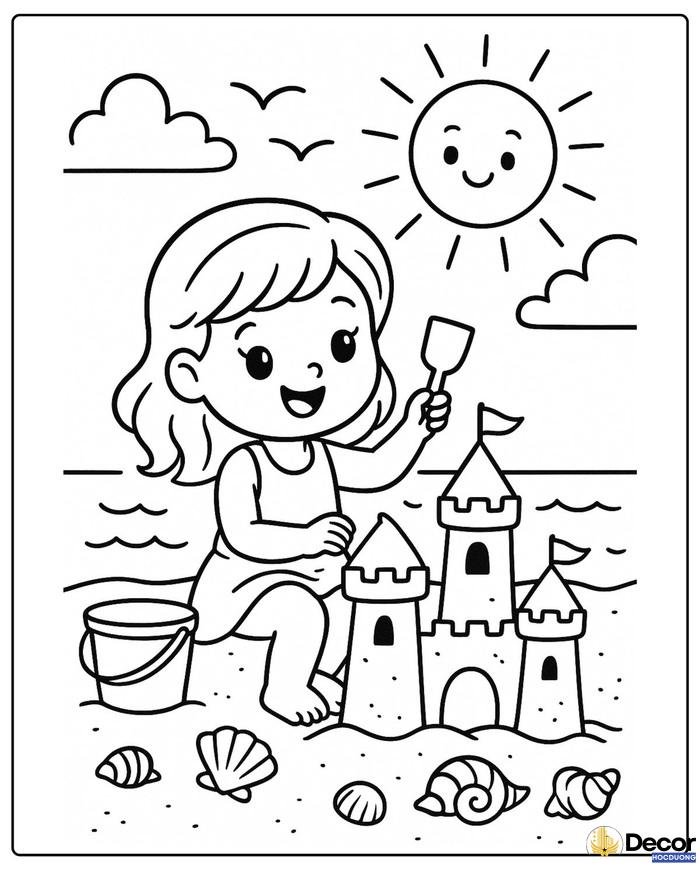 tranh học tập tô màu cho bé