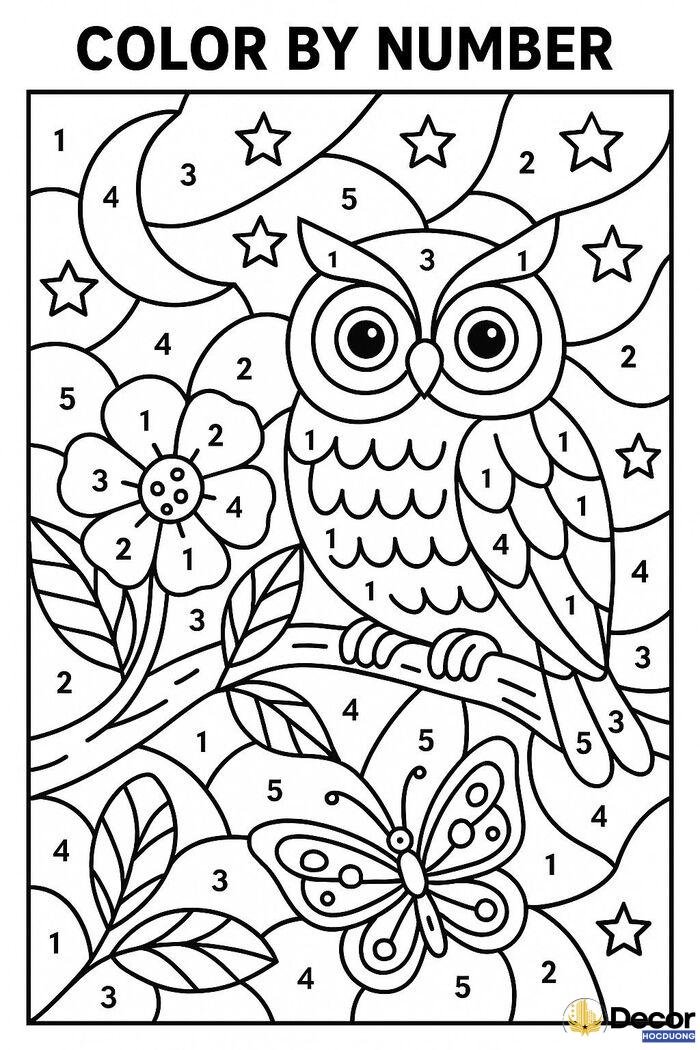 tranh nối số cho bé