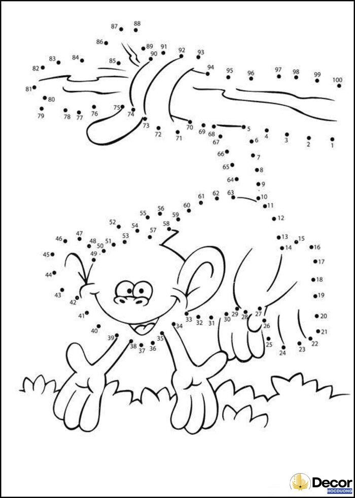 tranh nối số giúp bé học đếm