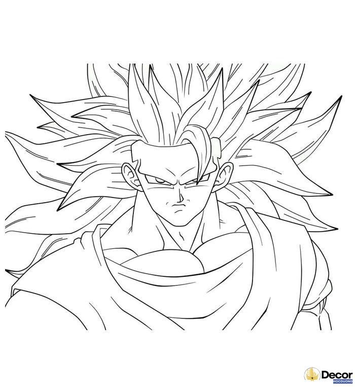 tranh tô màu Songoku cơ bản