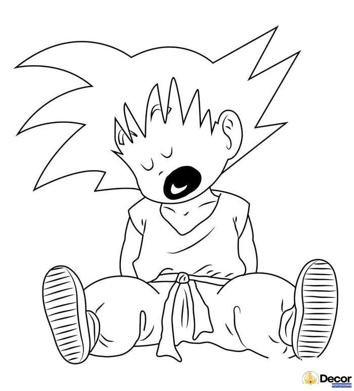 tranh tô màu Songoku đẹp mắt