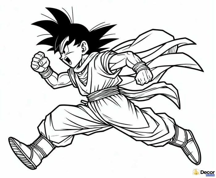 tranh tô màu Songoku đẹp