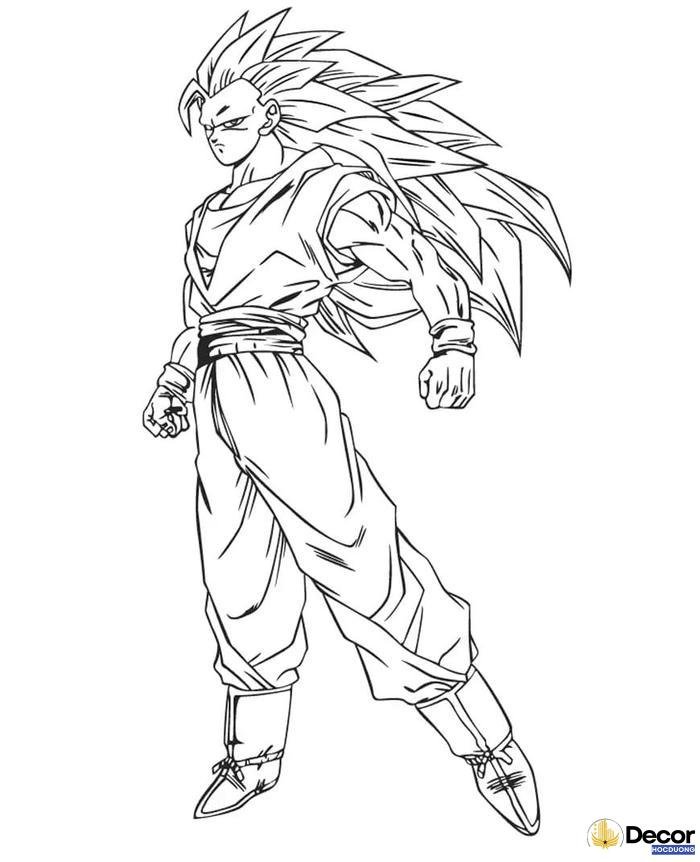 tranh tô màu Songoku độc đáo