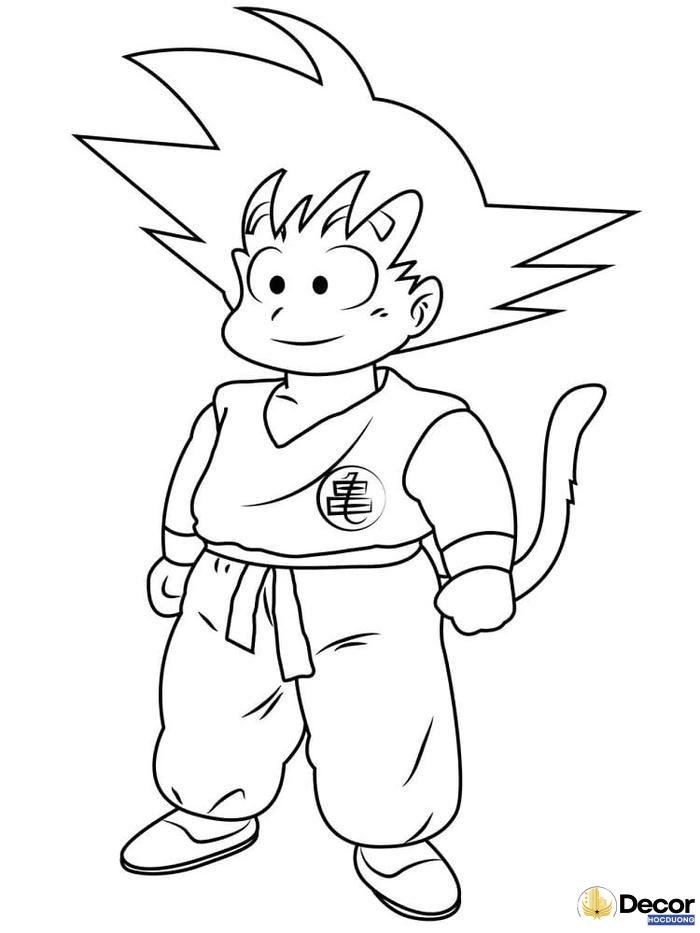 tranh tô màu Songoku hài hòa