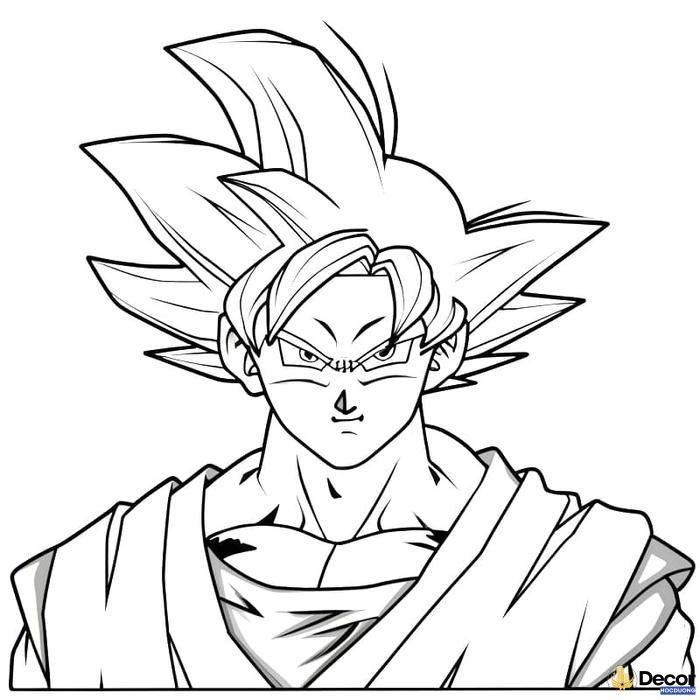tranh tô màu Songoku nghệ thuật