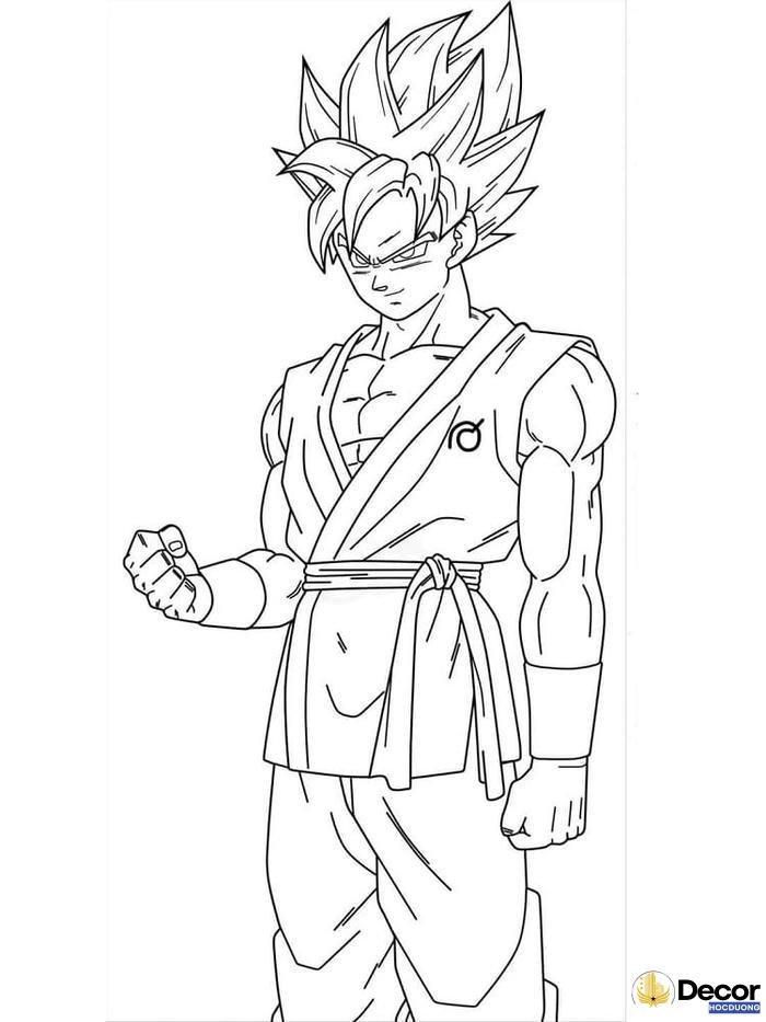 tranh tô màu Songoku nổi bật