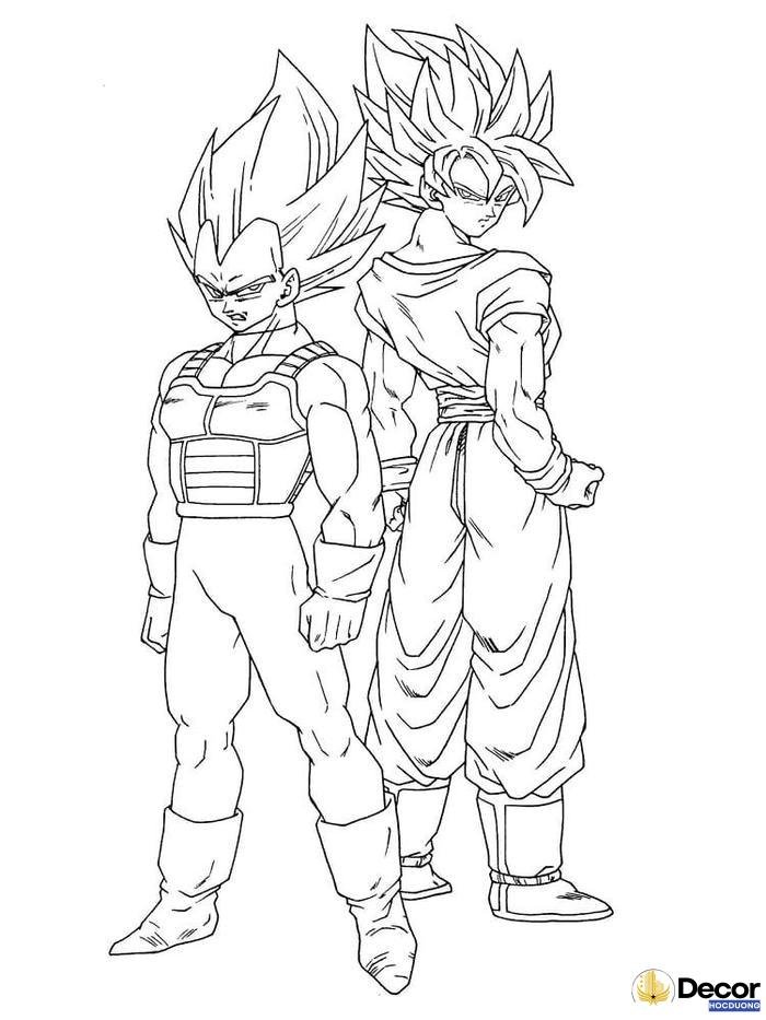 tranh tô màu Songoku thẩm mỹ