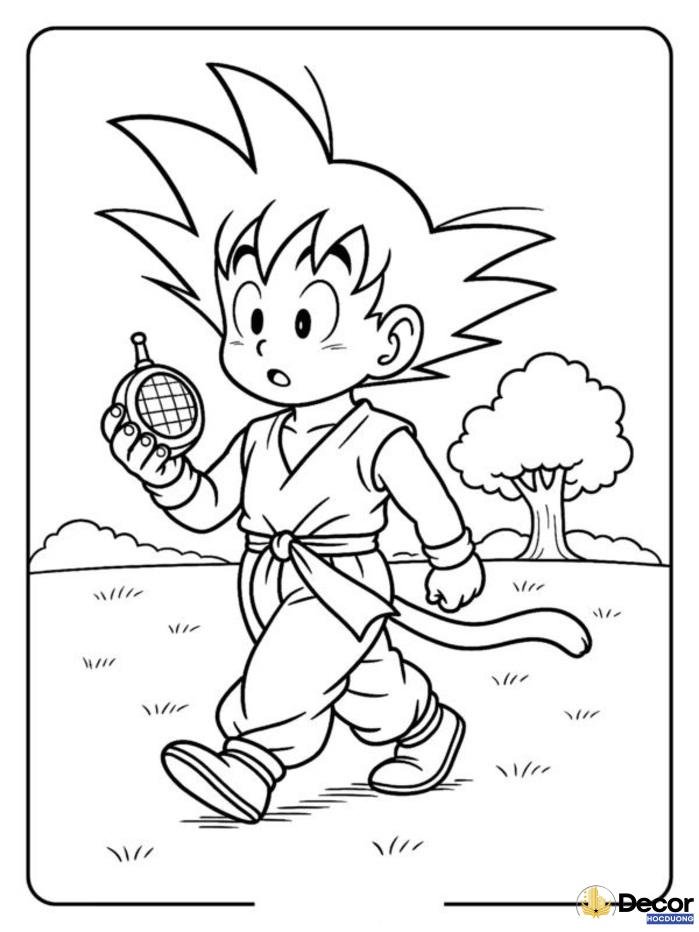 tranh tô màu Songoku